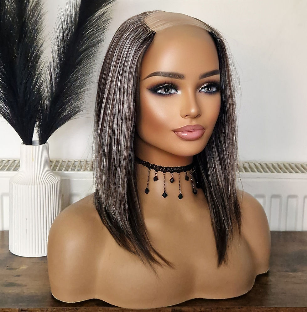 Thumbnail: 100% Human Hair U part wig #2/Natural Greys
