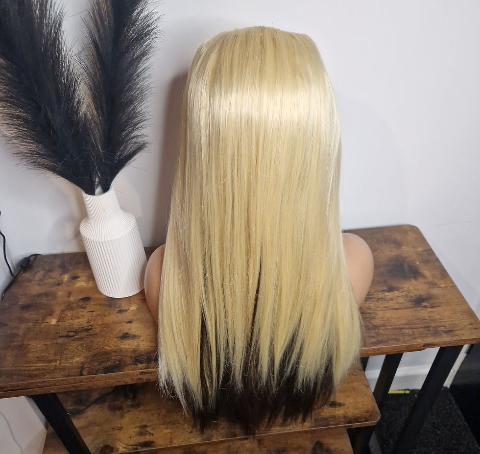 Thumbnail: Human/Synthetic U Part Wig Underdye Blonde 613/#2 