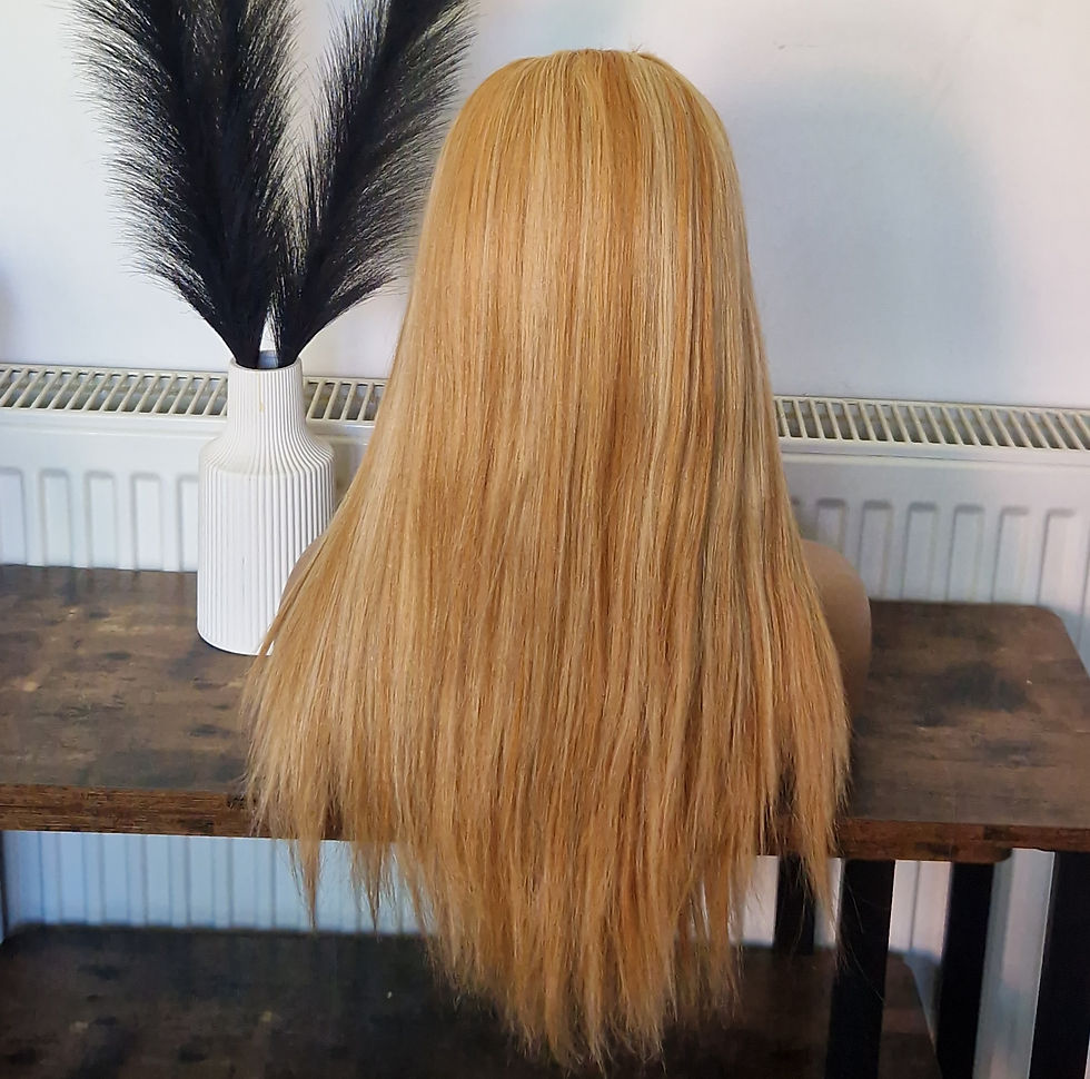 Thumbnail: 100% Human Hair U Part Wig Ginger #27/#613 Yaki