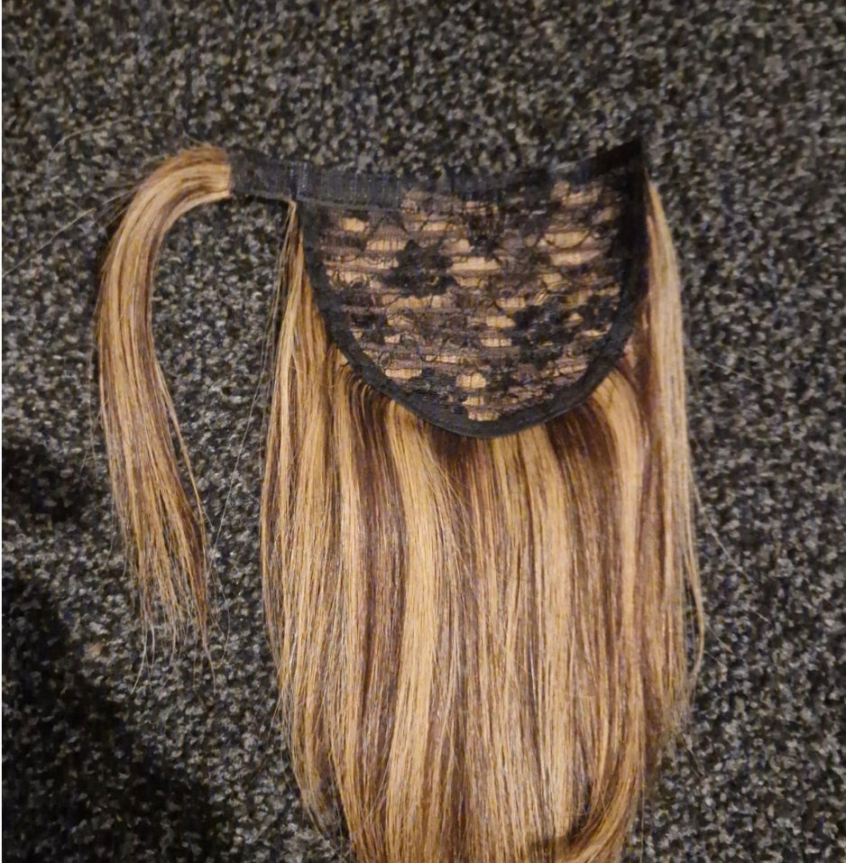 Thumbnail: 100% Human Hair Wrap Around Ponytail Brown #4/#27