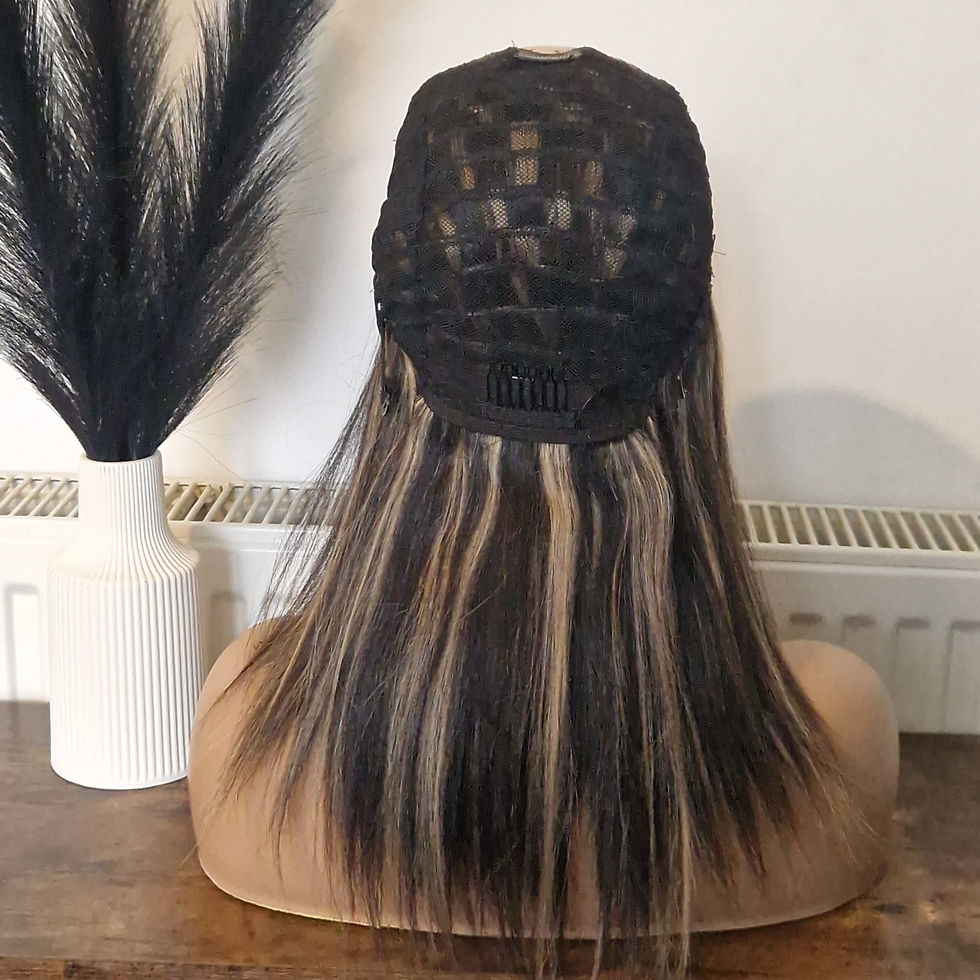 Thumbnail: 100% Human Hair U Part Wig 1b/#27 Highlights 
