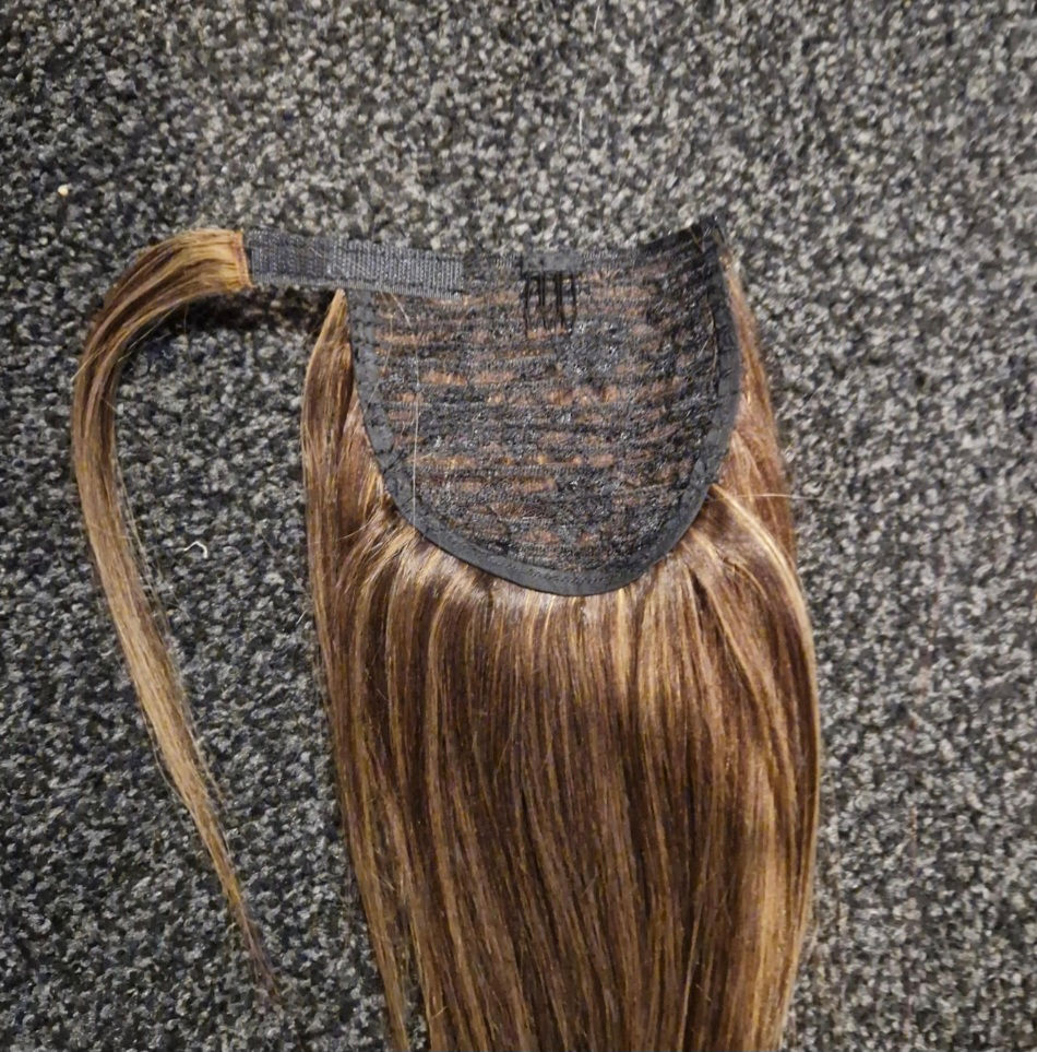 Thumbnail: Human Hair Blend Ponytail, #4/#27