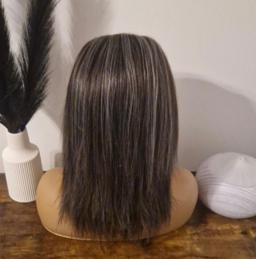 Thumbnail: 100% Human Hair U part wig #2/Natural Greys