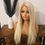 Thumbnail: Human/Synthetic U Part Wig Right Part Blonde #60