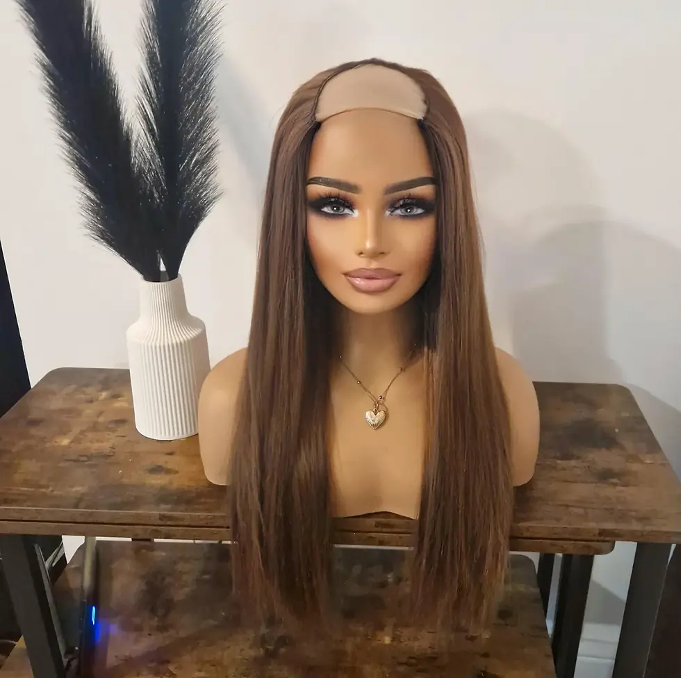 Human/Synthetic U Part Wig Light Chestnut