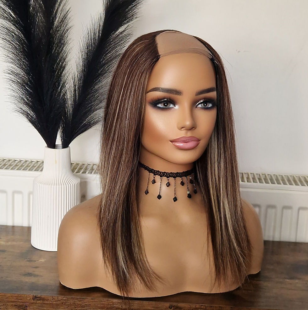 Thumbnail: 100% Human Hair U Part Wig Brown #4/#24