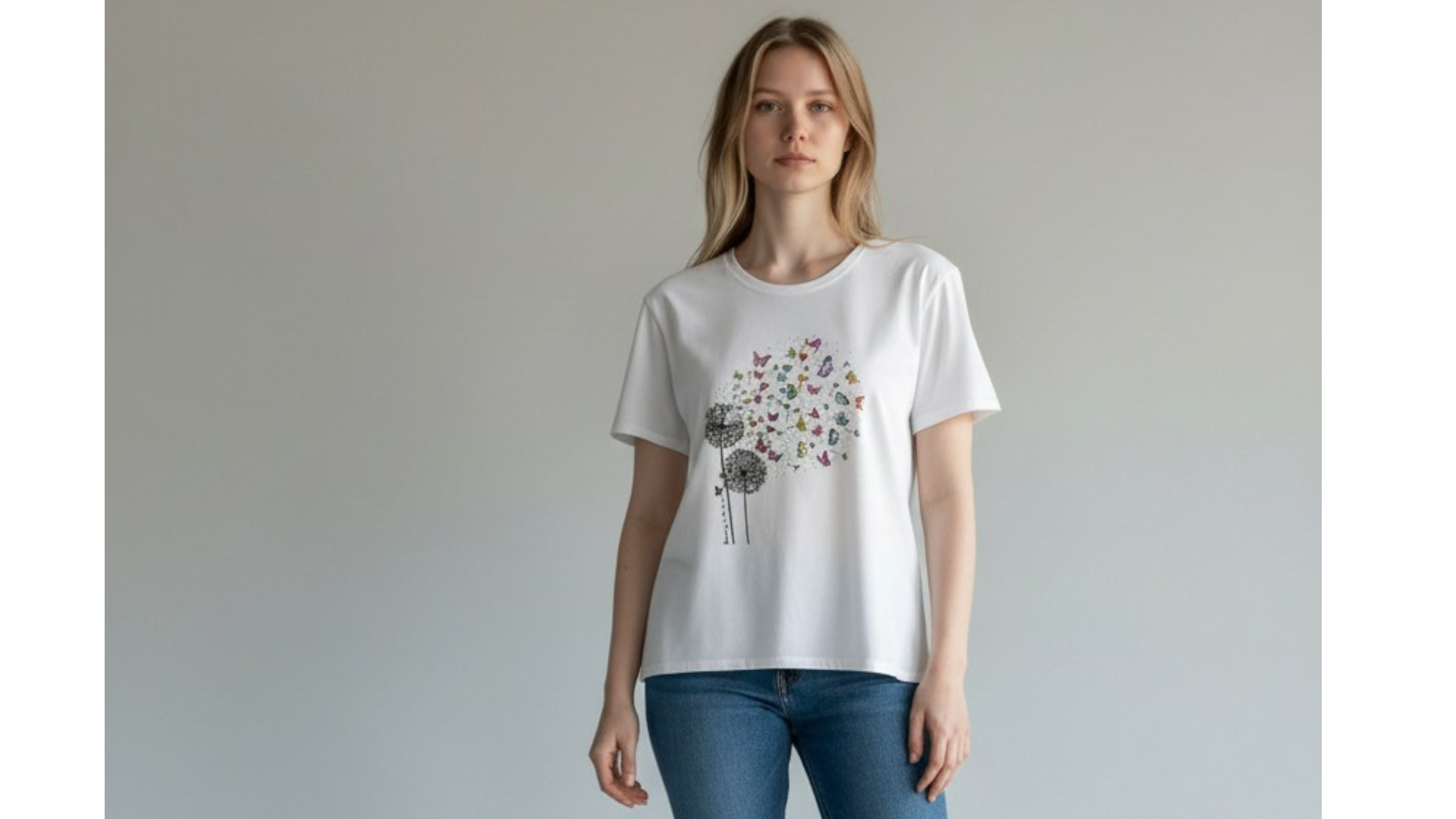 T-Shirt με τύπωμα πικραλίδα