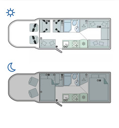 Day time and Night time floorpan