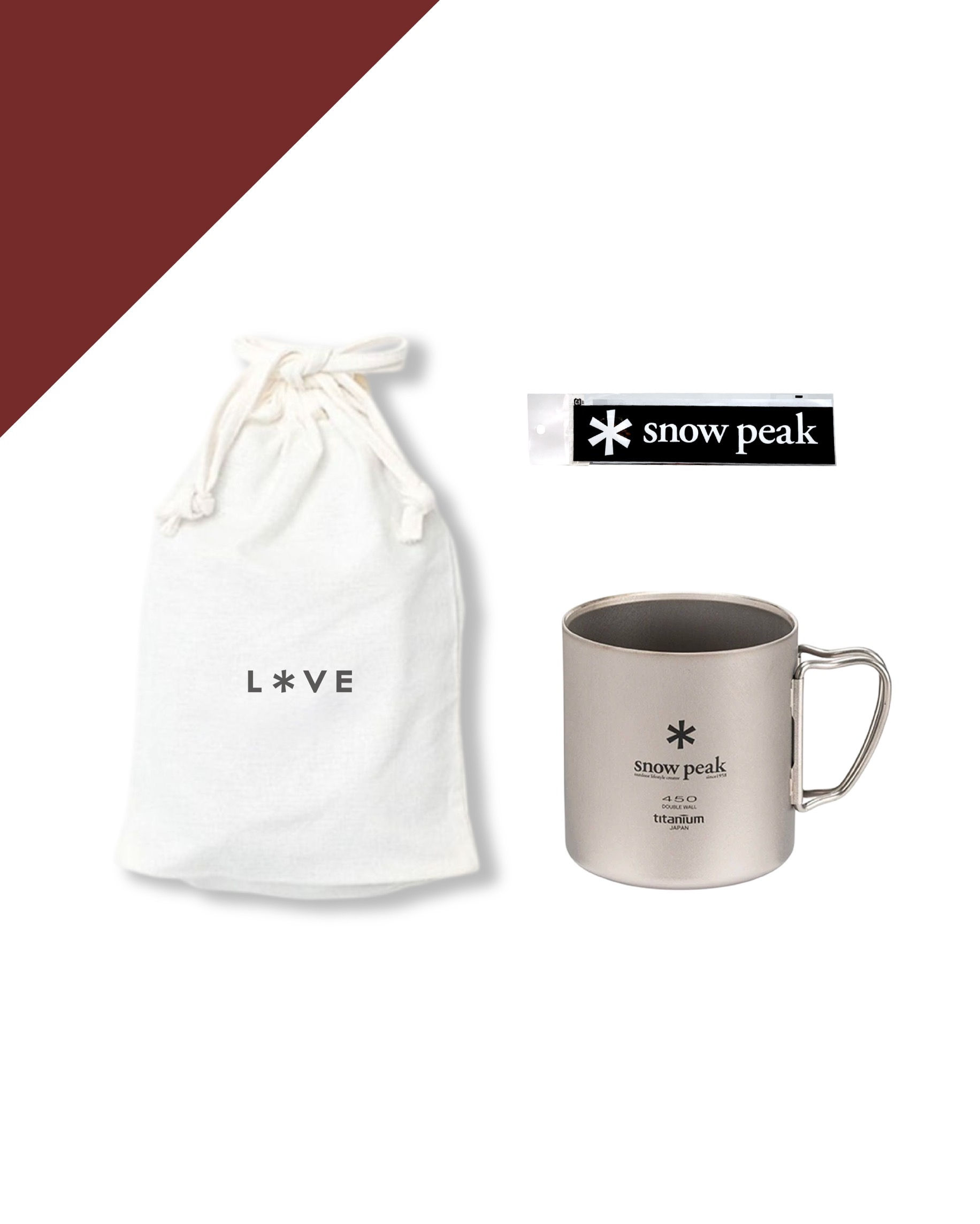Snow Peak Gifts for Valentine's Day - Ti-Double Wall 450 Mug+STICKER ASTERISK S