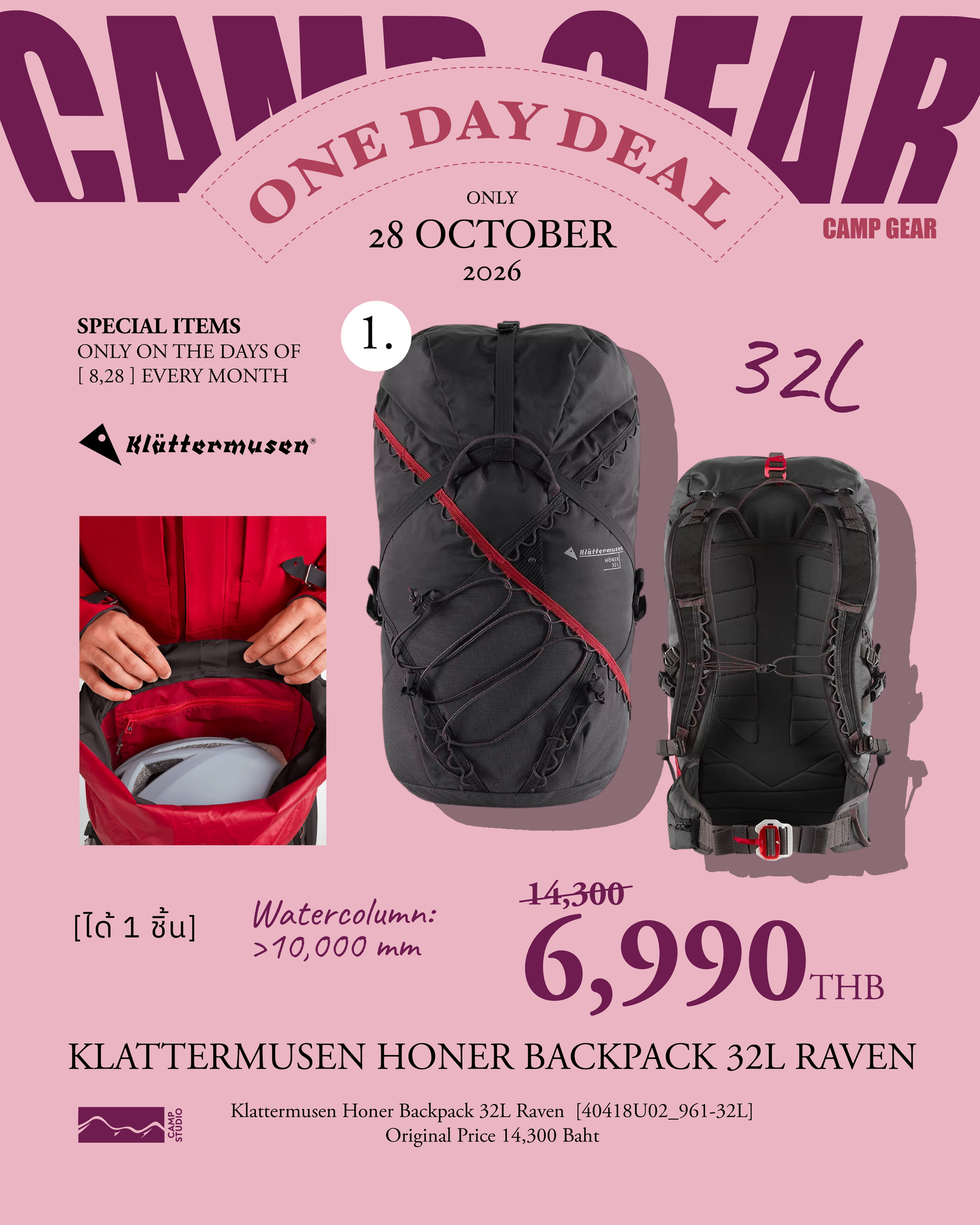 Klattermusen Honer Backpack 32L Raven-28Oct26