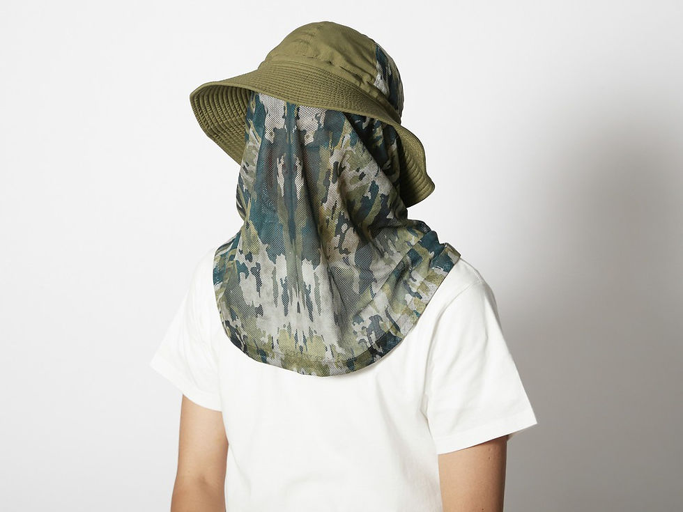 Thumbnail: SNOW PEAK AC24 PRINTED INSECT SHIELD HAT OLIVE