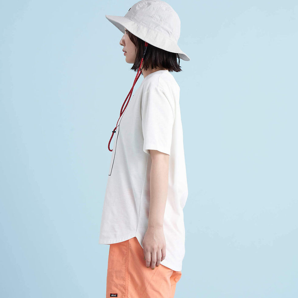 ภาพขนาดย่อ: NANGA DRY MIX FRAME LOGO ROUND TEE W WHT