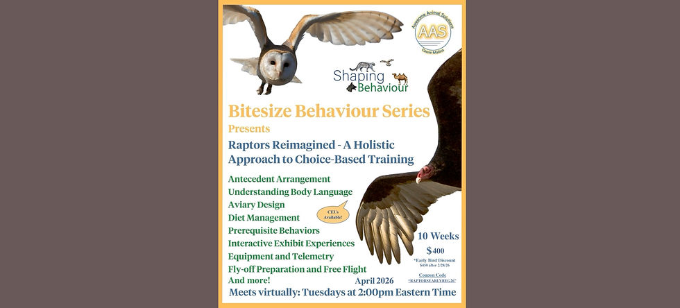 BBS Presents: Raptors Reimagined - A Holistic Approach to Choice-Based Training 