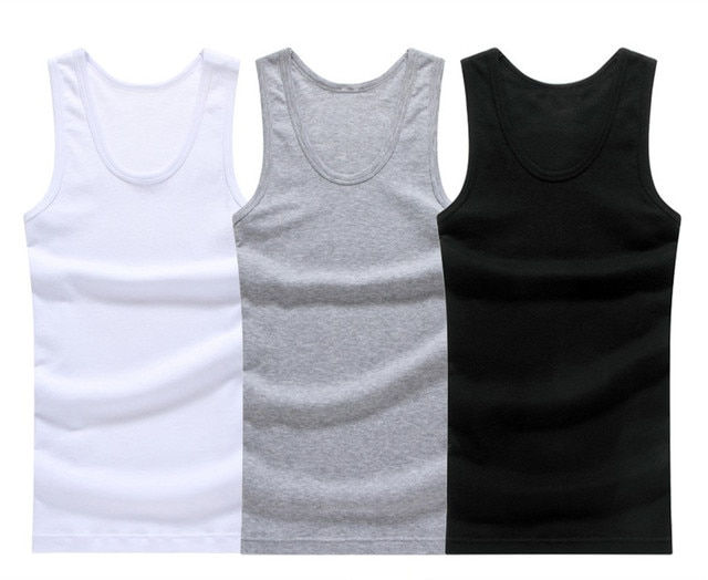 3pcs/lot Cotton Mens Underwear Sleeveless Tank