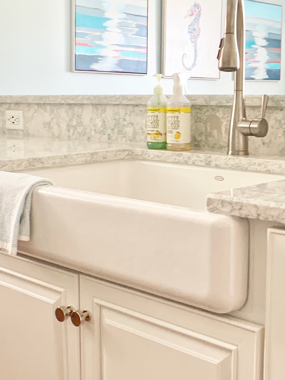 porcelain apron front sink