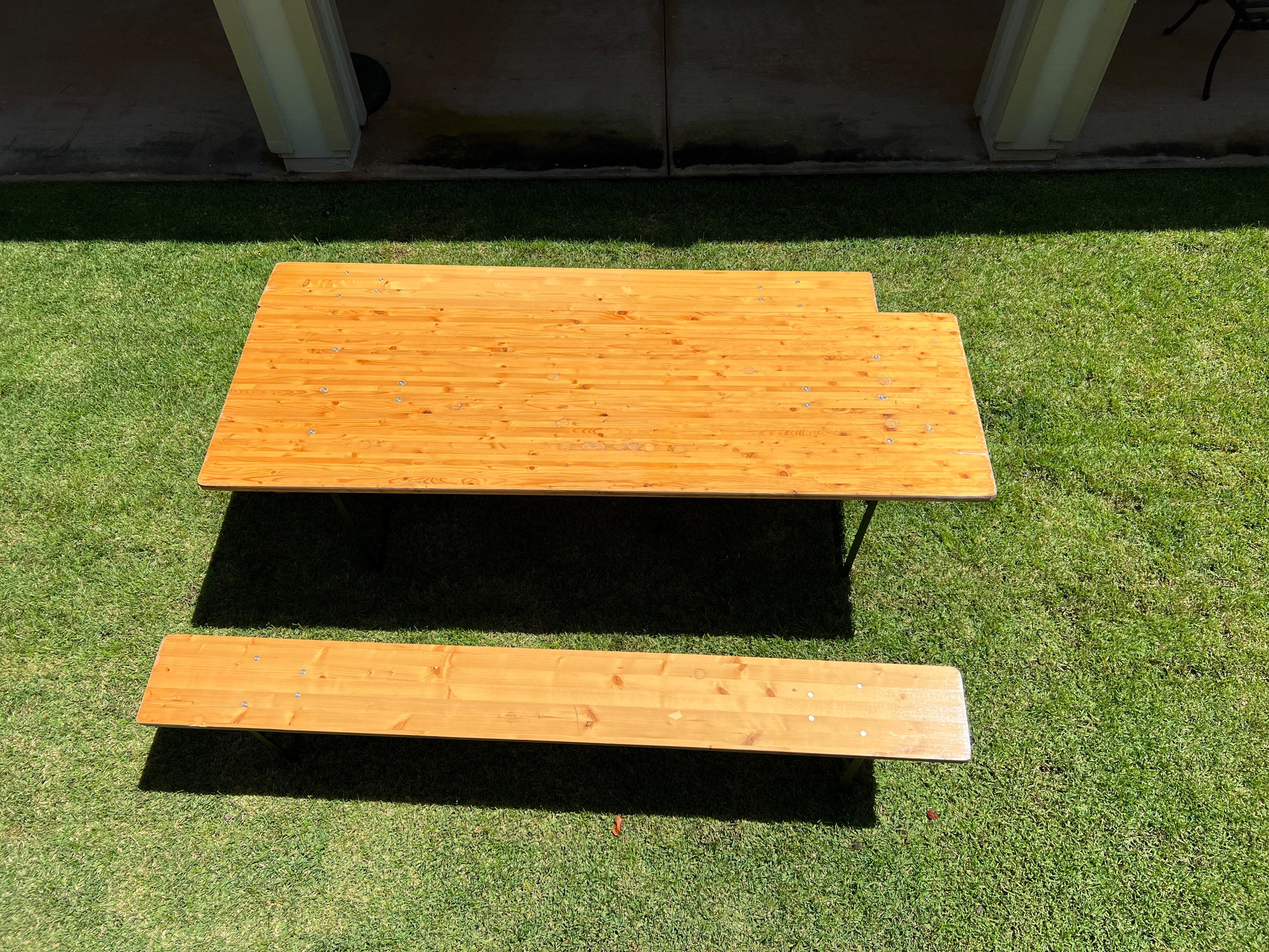 Outdoor Table with Benches 