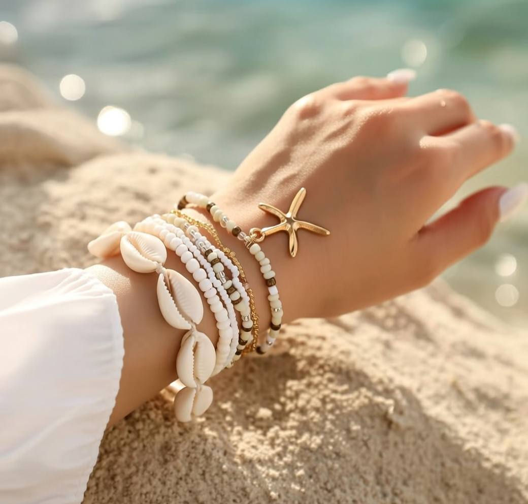 Boho Beach Bracelet Stack Set