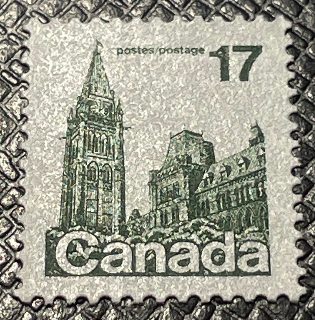 UCS#0790a VF MNH printed on gum side 17c green Parliament