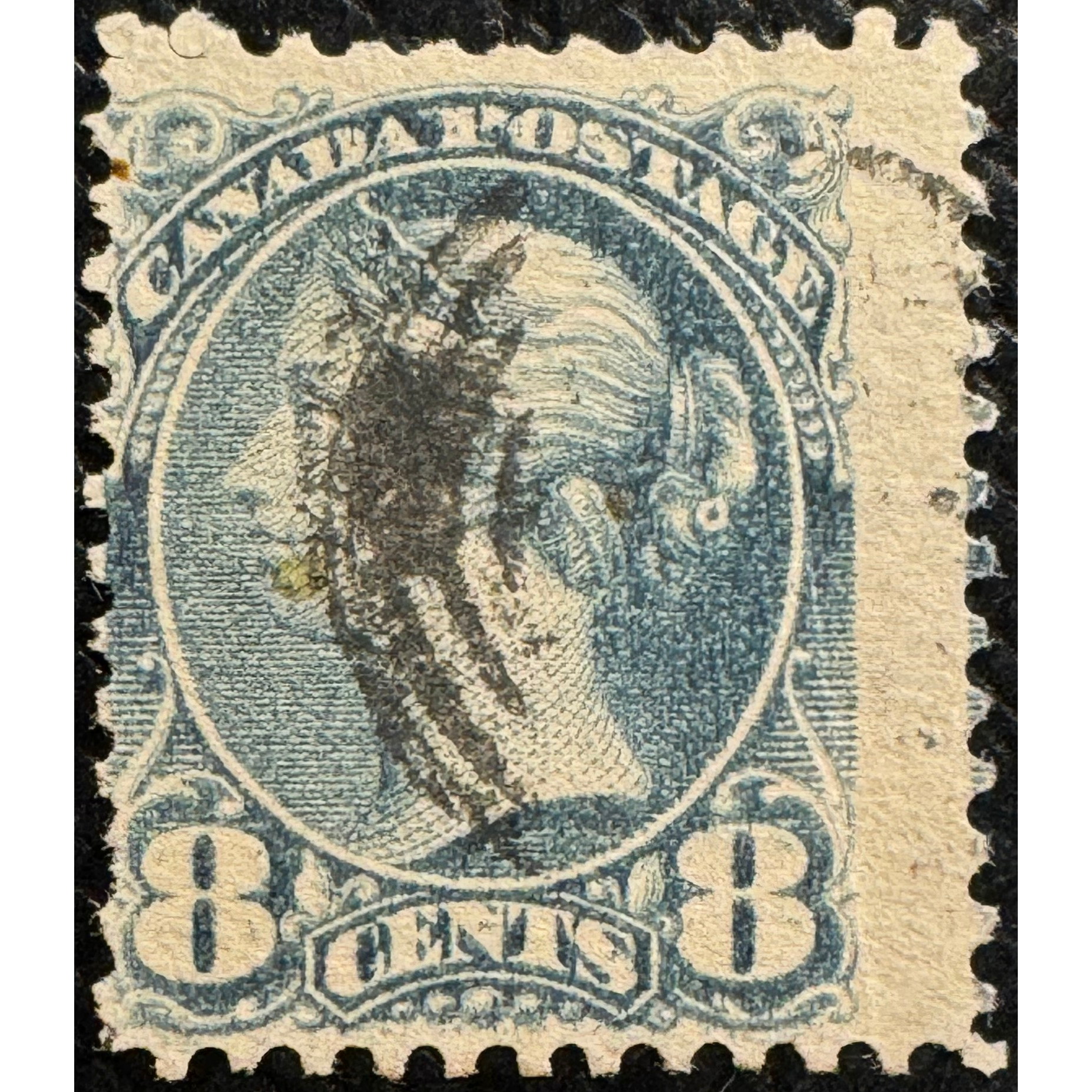 UCS#0044 ink spatter - 8c blue grey QV Small Queen