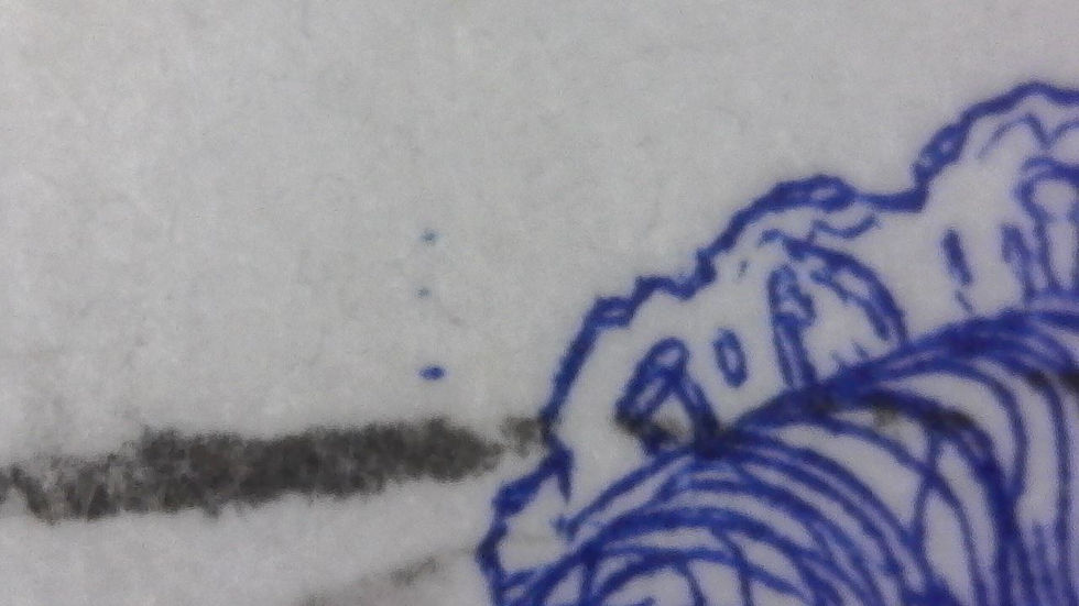 UCS#0593 left margin swarm of flies constant - 8c QEII Caricature