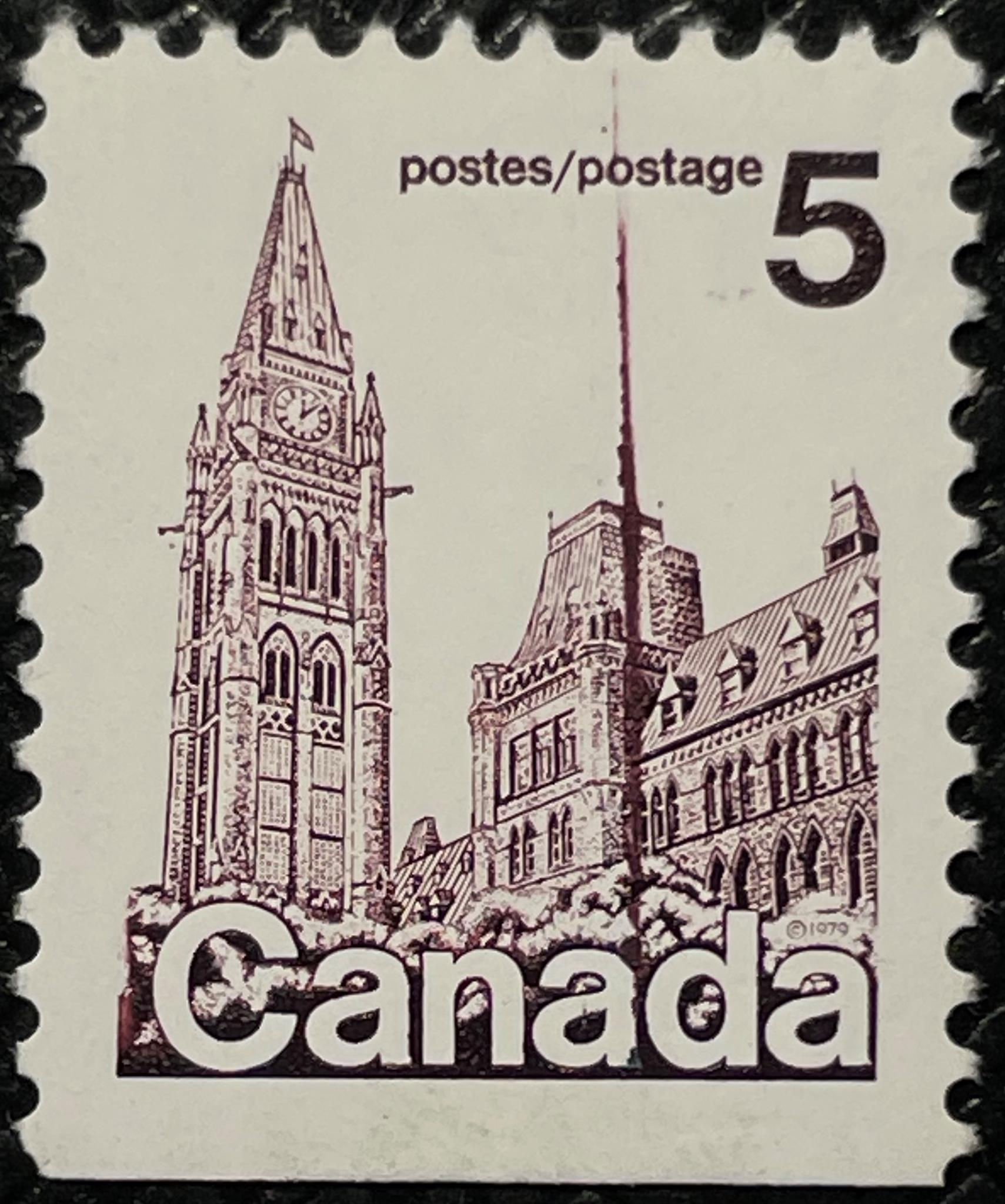 UCS#0800 MNH "purple streak" 5c Parliament