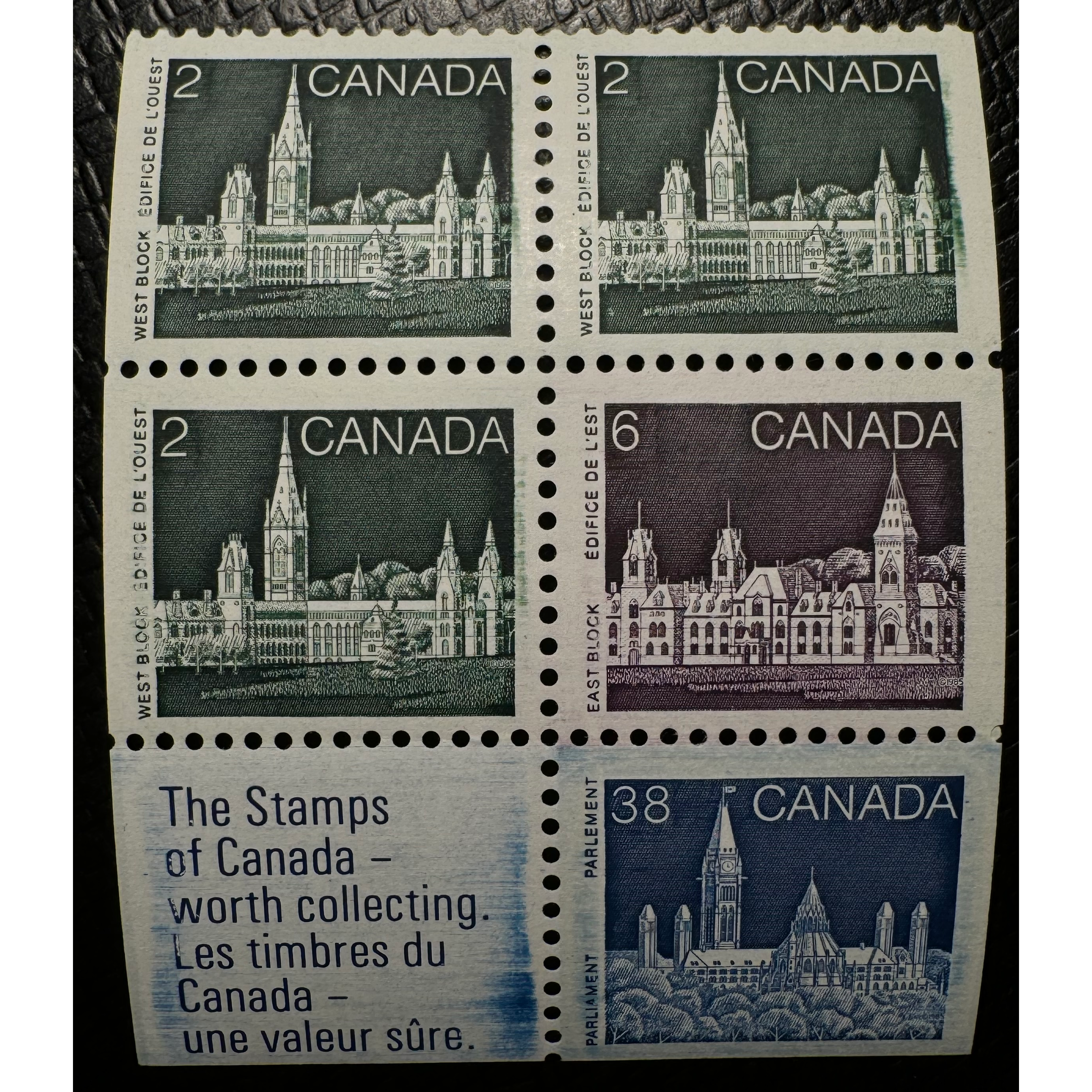 UCS#BK100 pane with major ink smears - Parliament issue