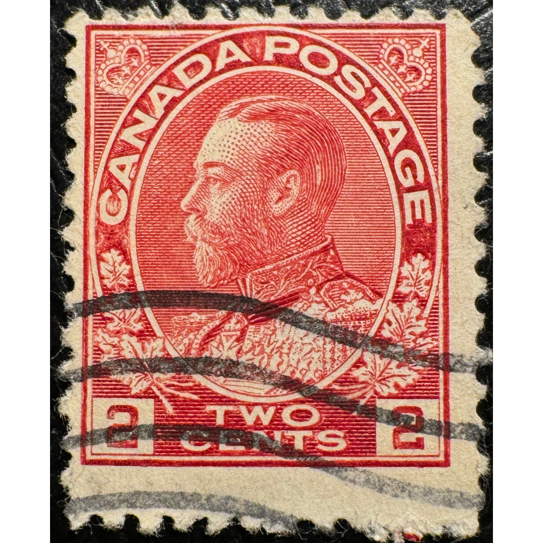 UCS#0106 under inked - 2c carmine King George V Admiral