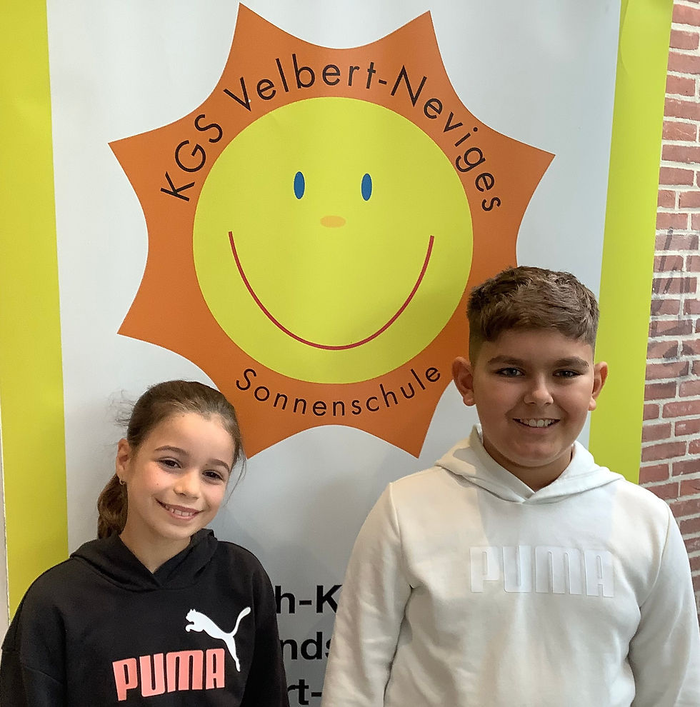 Unsere neuen Schülersprecher*innen: Giada und Matheo