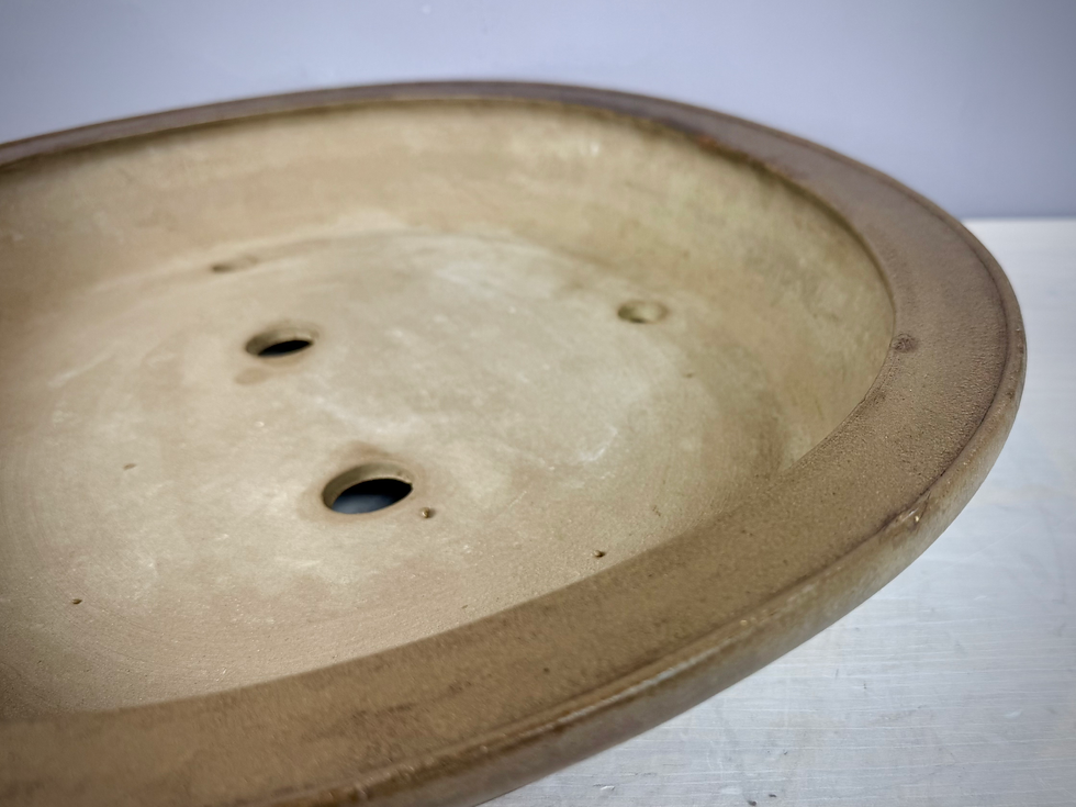 Thumbnail: Tokoname bonsai pot - Suishoen Hekisui , 47 x 40,8 x 9