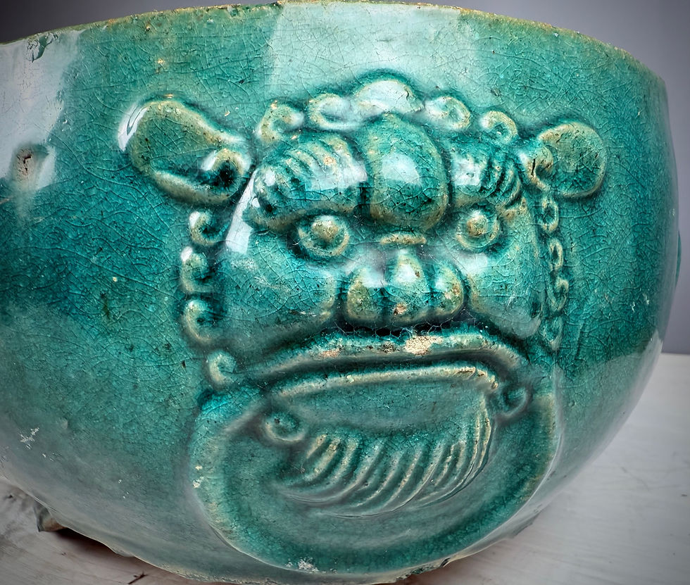 Thumbnail: Old Chinese bonsai pot - 63,5 x 36,6 x 17,5