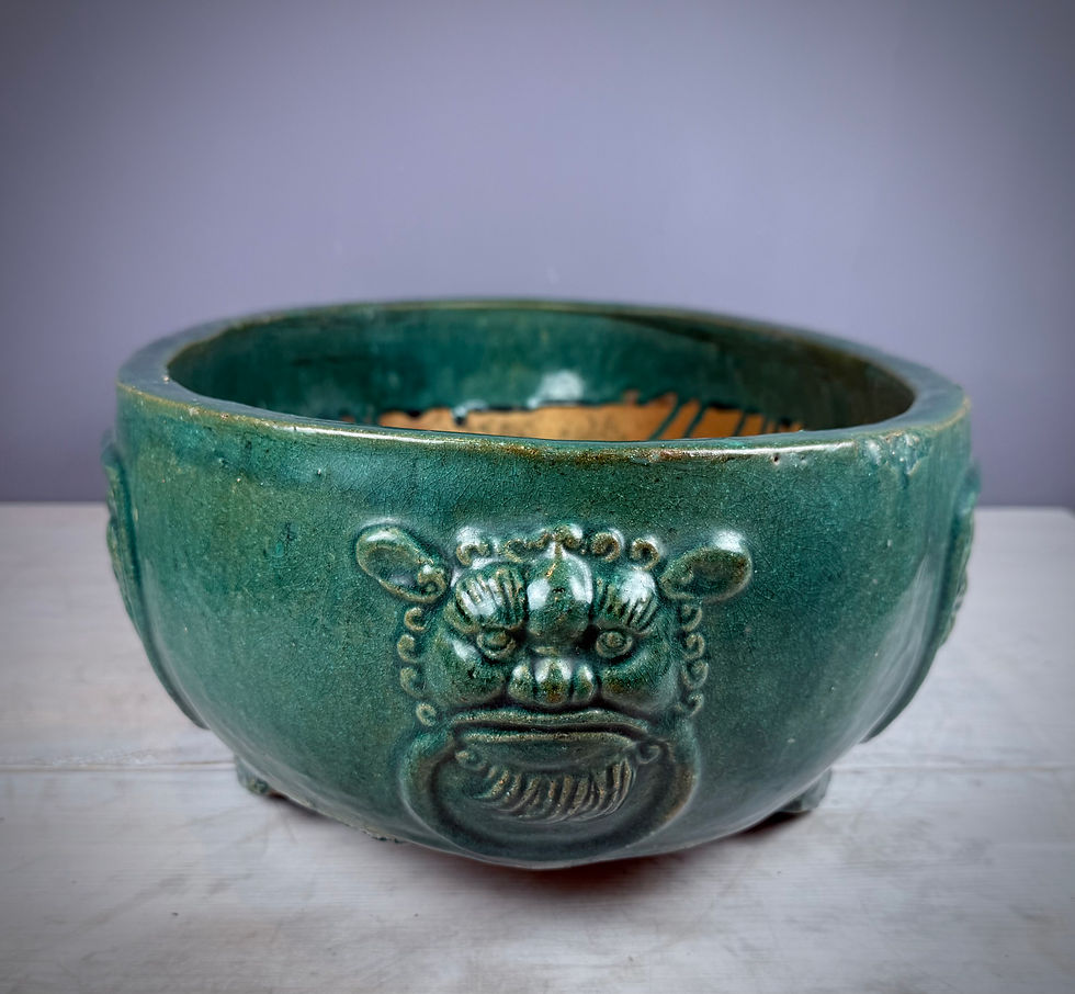 Thumbnail: Old Chinese bonsai pot - 63,5 x 36,6 x 17,5