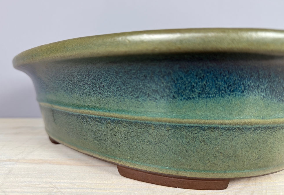 Thumbnail: Tokoname bonsai pot - Yamaaki ( Mr.Kataoka Toshio ), 37,5 x 29,5 x 9,6