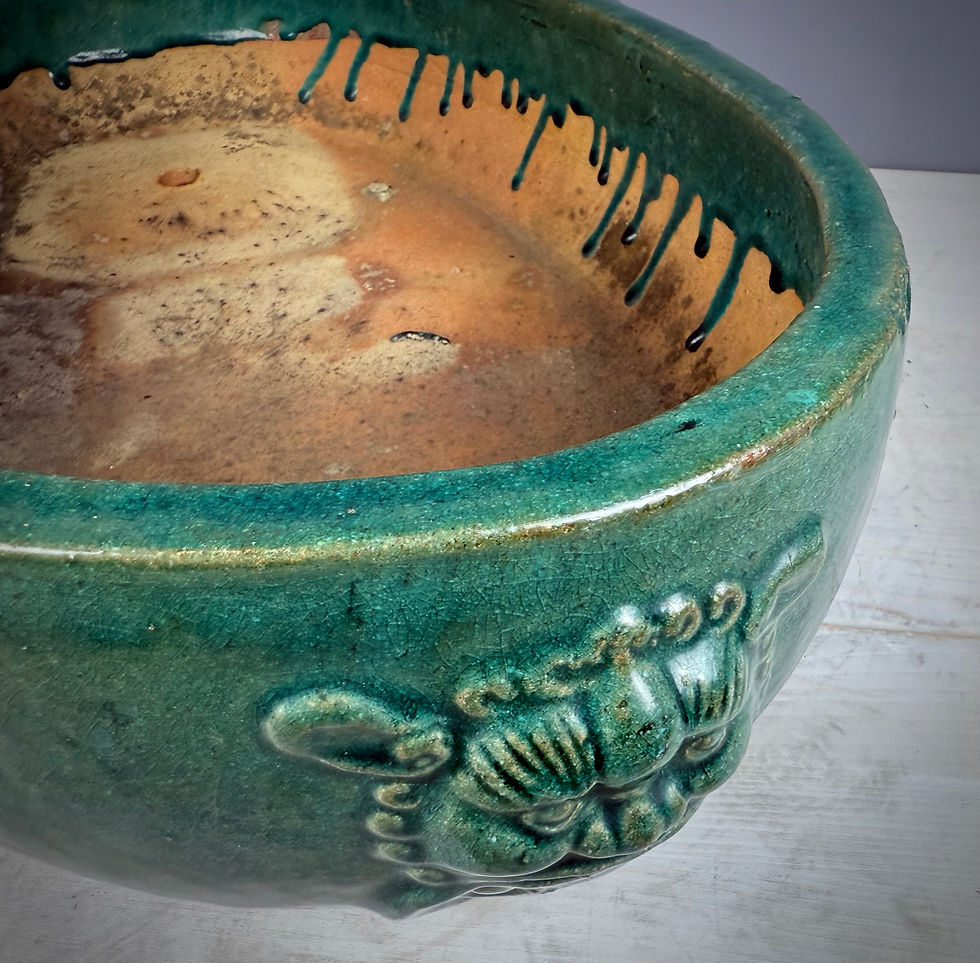 Thumbnail: Old Chinese bonsai pot - 63,5 x 36,6 x 17,5