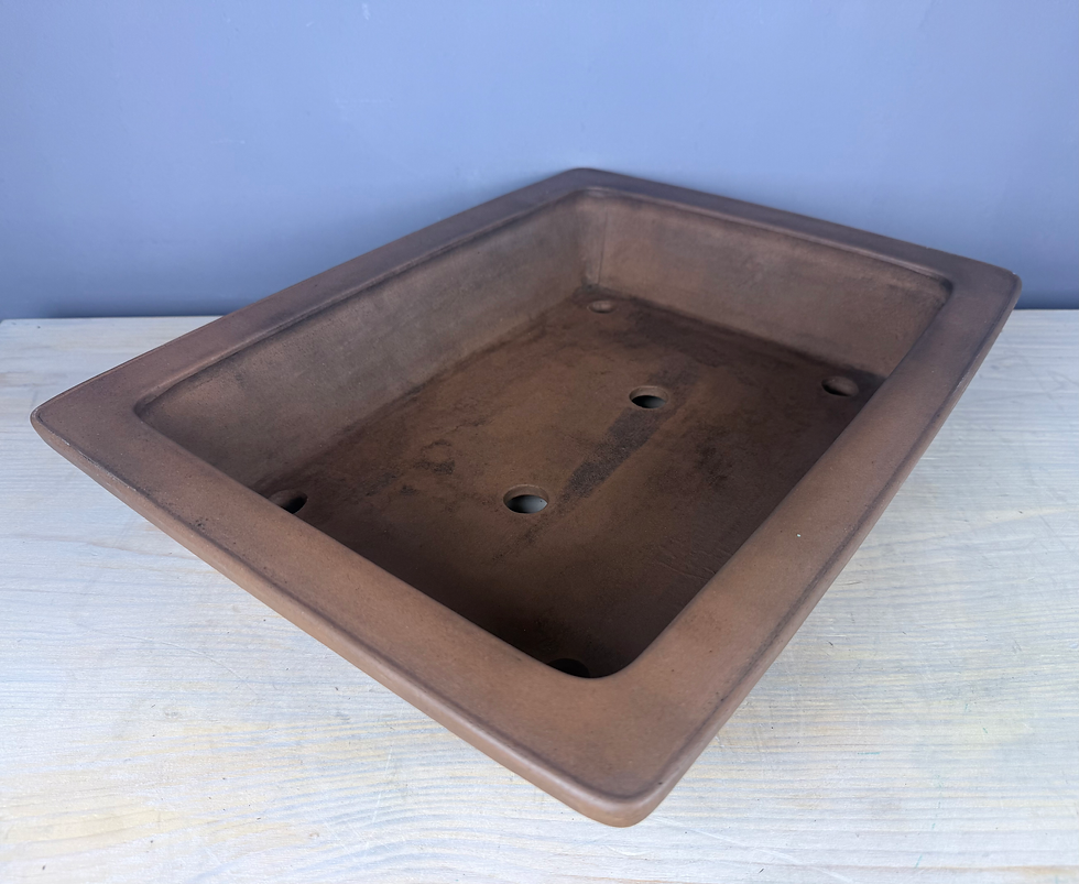 Thumbnail: Tokoname bonsai pot - Keizan ( Mr. Hisada Shizuo ), 46,3 x 35,5 x 9,4