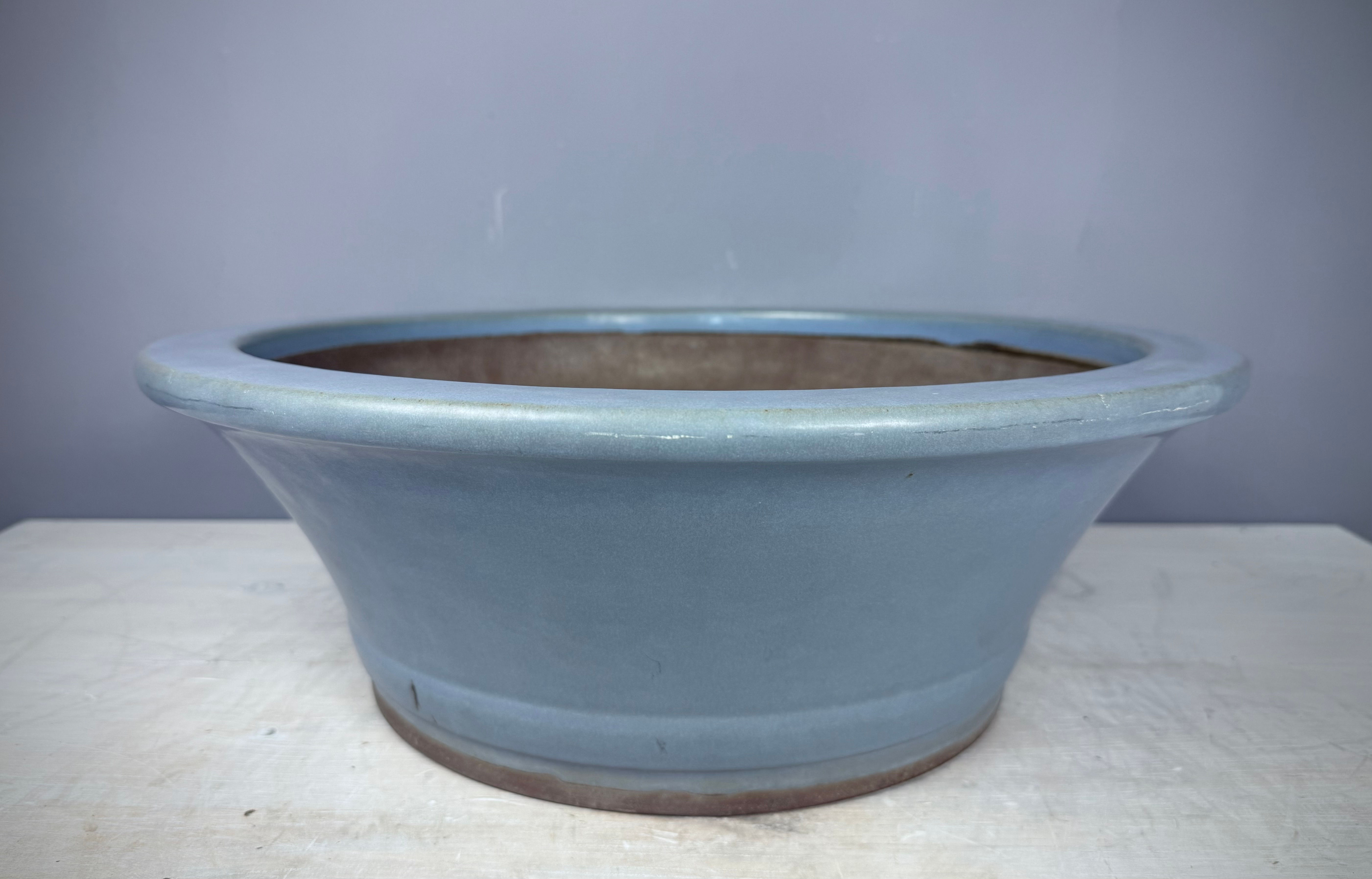 Tokoname bonsai pot - Yamaaki ( Mr. Kataoka Toshio ) , 47,2 x 47,2 x 16,4