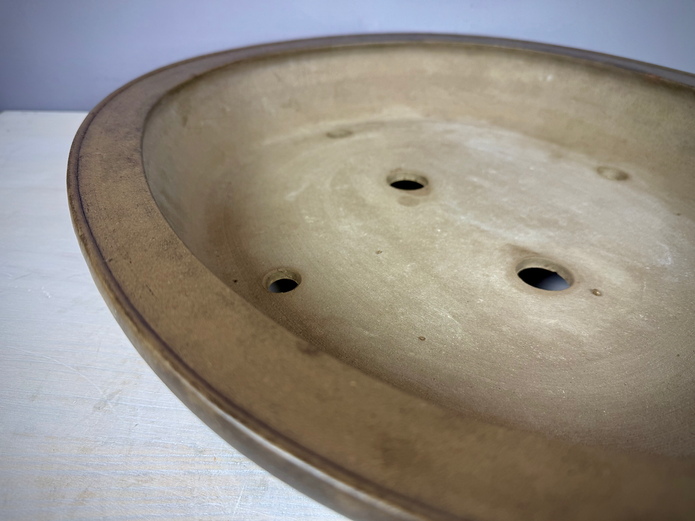 Thumbnail: Tokoname bonsai pot - Suishoen Hekisui , 47 x 40,8 x 9
