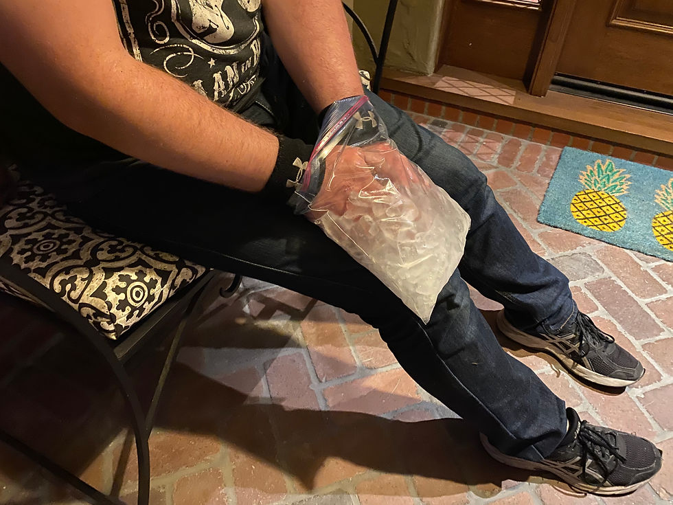 Matt after a show on Cajon