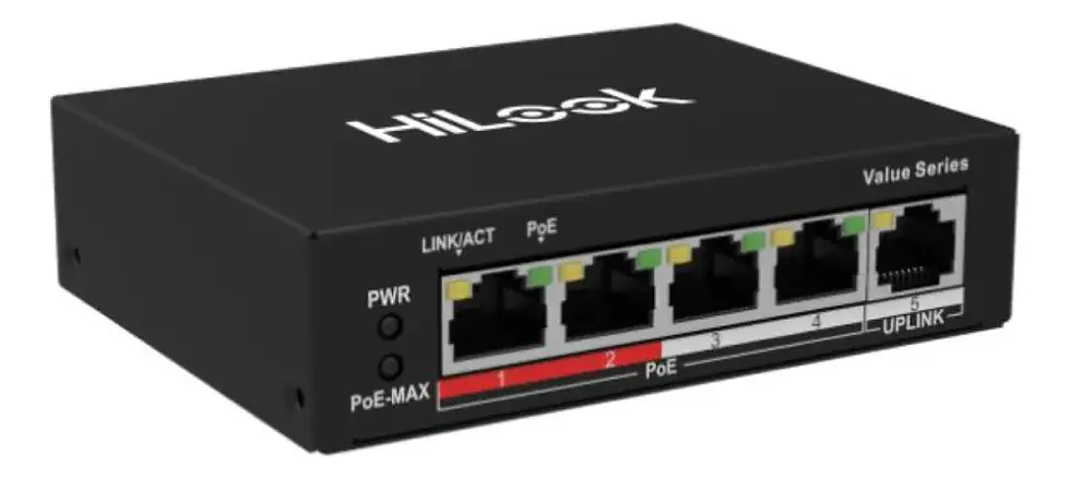 Miniatura: Hilook Ns-0105p-35(b) Switch 4 Puertos Poe, 1 Uplink