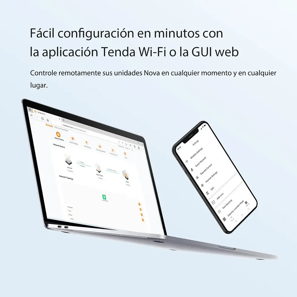 Miniatura: Tenda EX3-3 Pack Mesh Wi-Fi 6 AX1500 dual banda con tres nodos, cobertura hasta