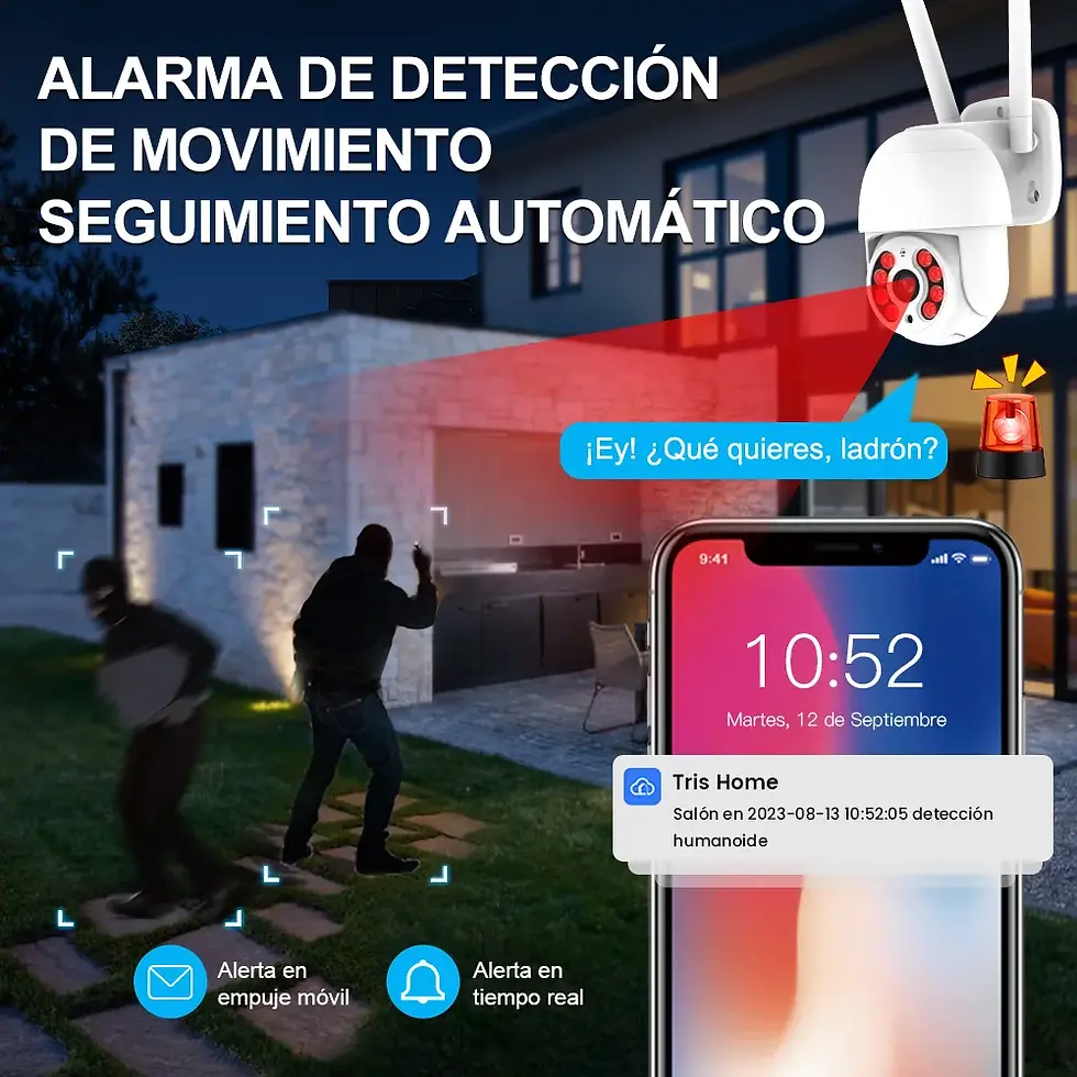 Miniatura: Nanwei 1pcs Cámara De Seguridad Exterior Wifi Trishome O Icsee App 1080p Pan&til