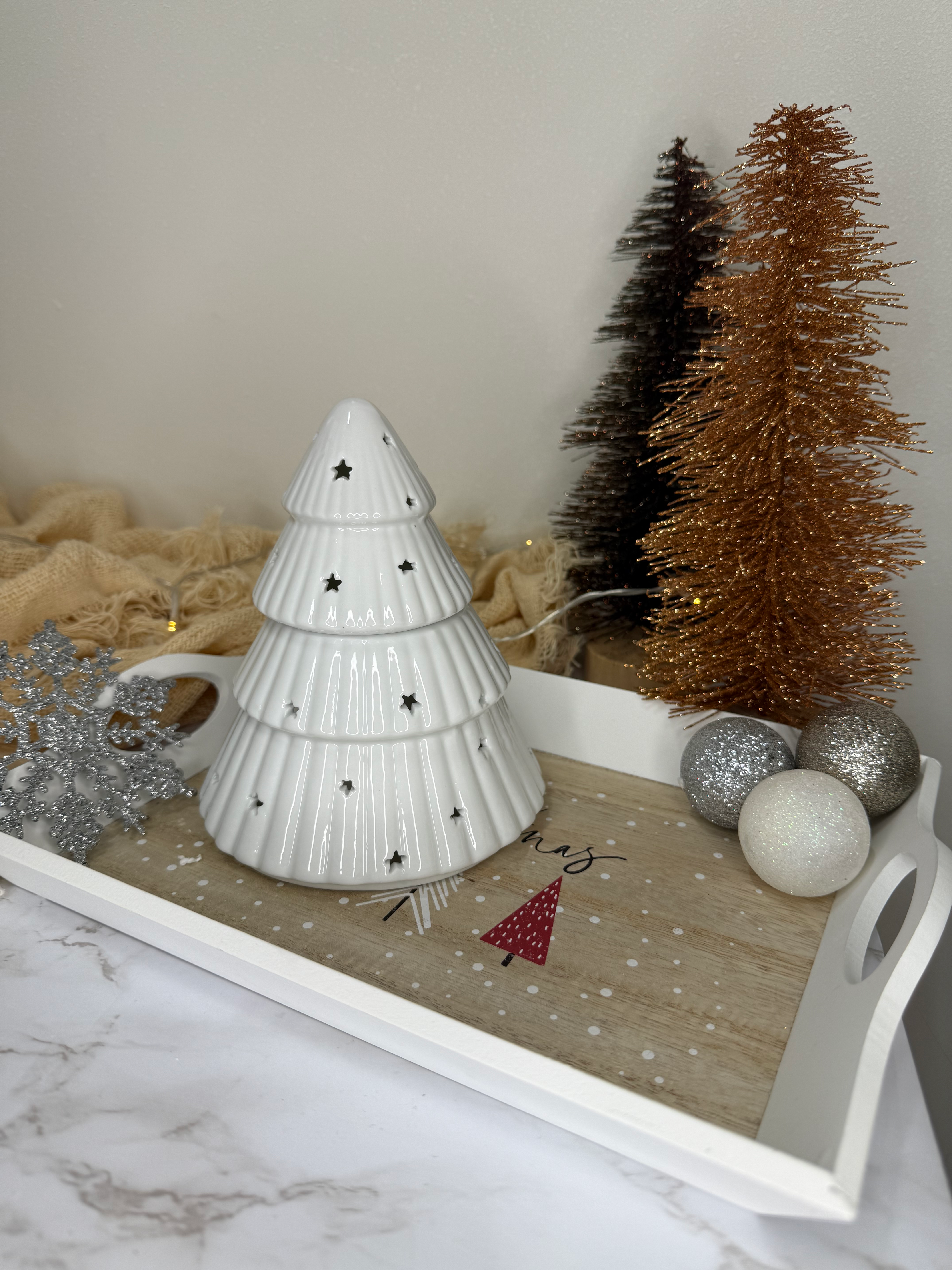 Kerstboom wit - Wax Brander