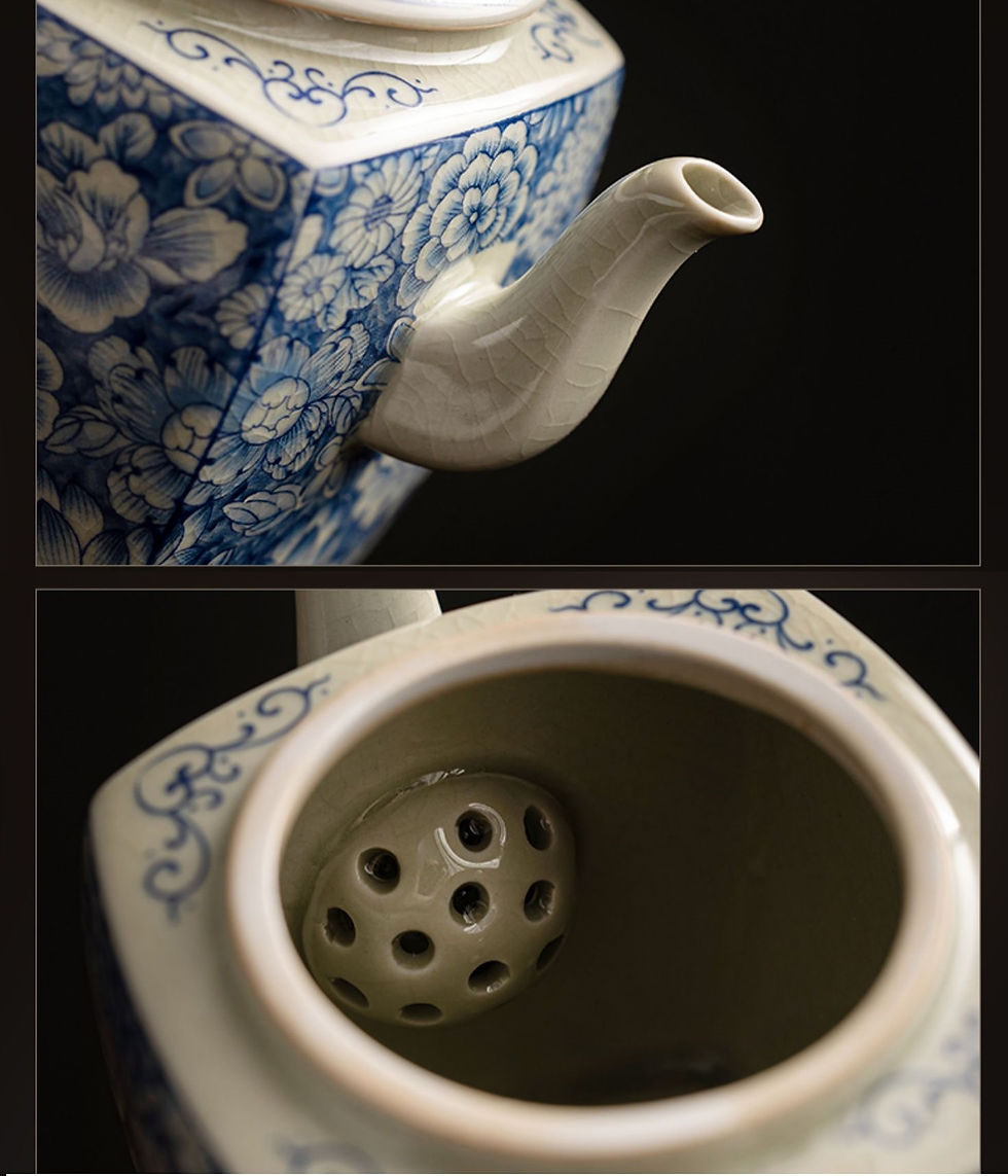Thumbnail: Qinghua Flower Fireworks Teapot