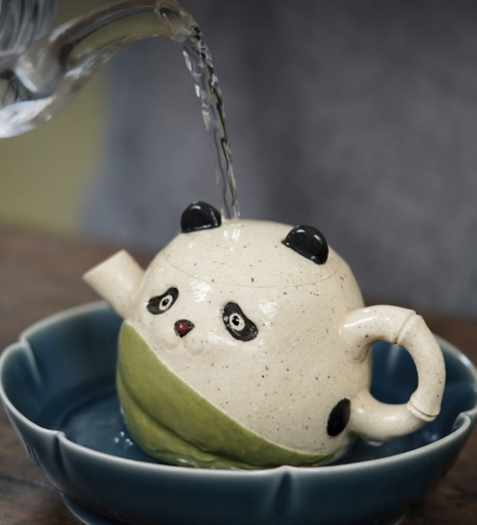 Thumbnail: Yixing Zisha Fault Clay Tea Panda Teapot (120ml)