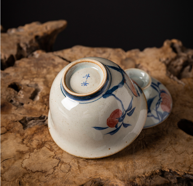 Thumbnail: Qinghua Woodpecker with Lychee Gaiwan (150ml) - Tailor Made
