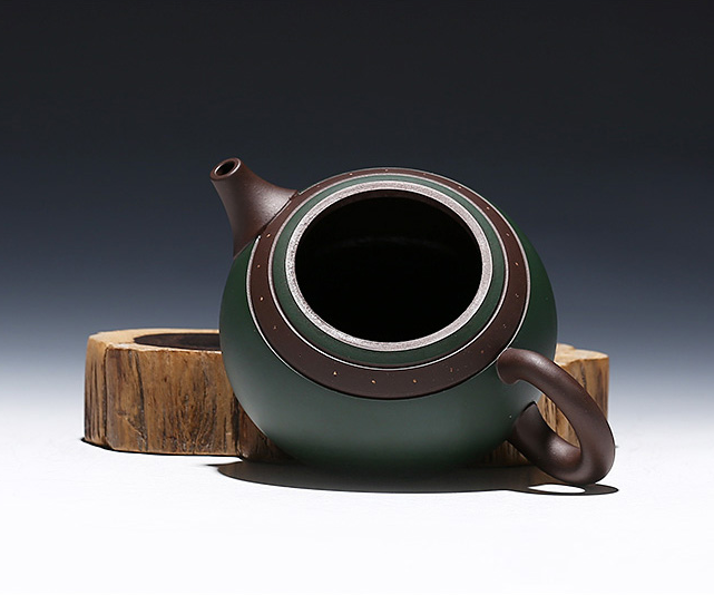 Thumbnail: Yixing Zisha Green Clay Moon Star Xishi Teapot (300 ml)