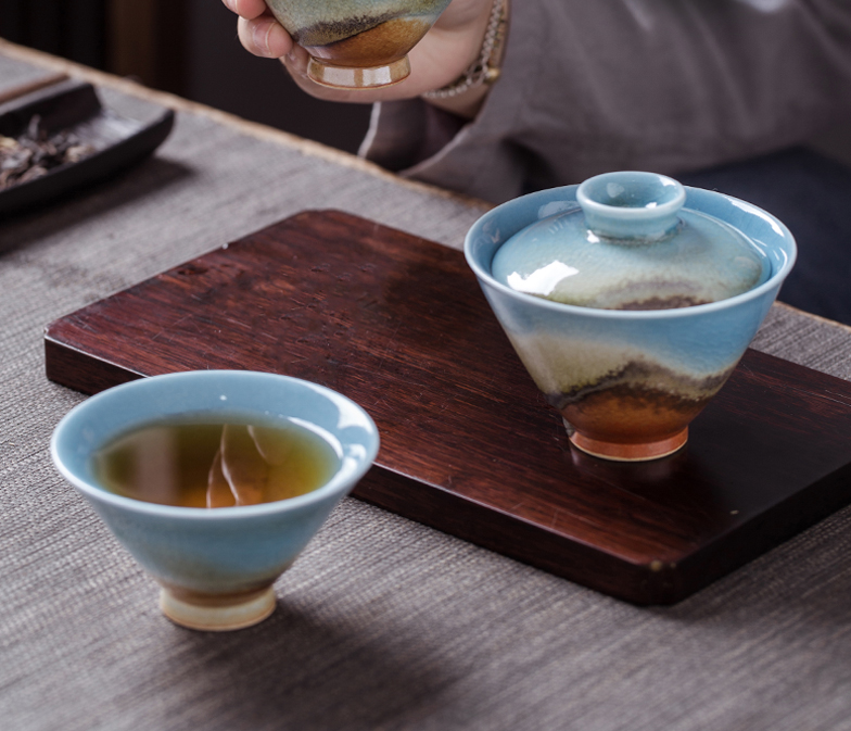 Thumbnail: Arctic Blue Ice Crack Teacups