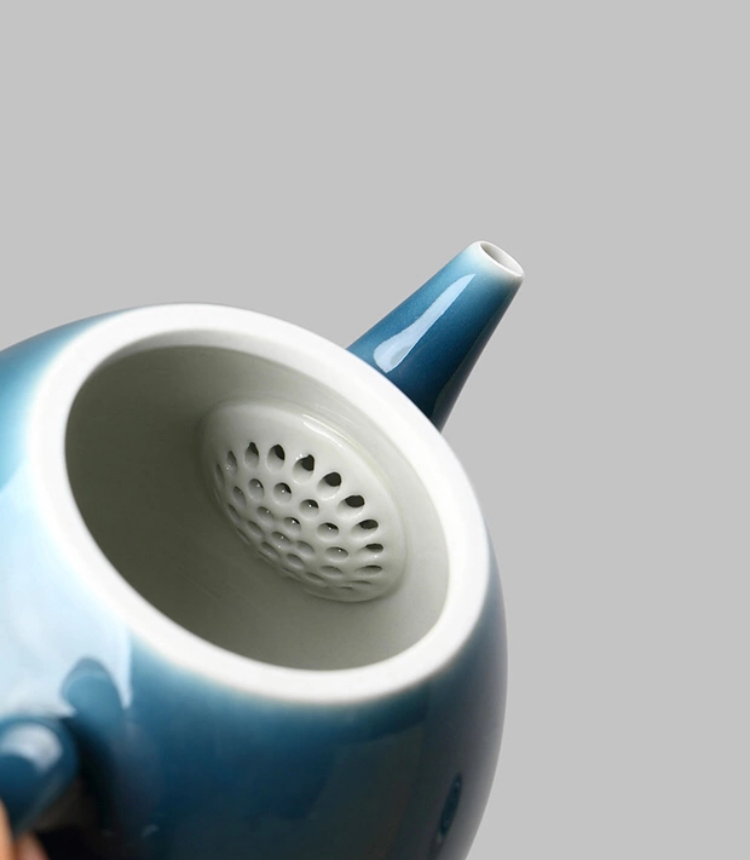 Thumbnail: Moon Blue Glazed Teapot (80ml)