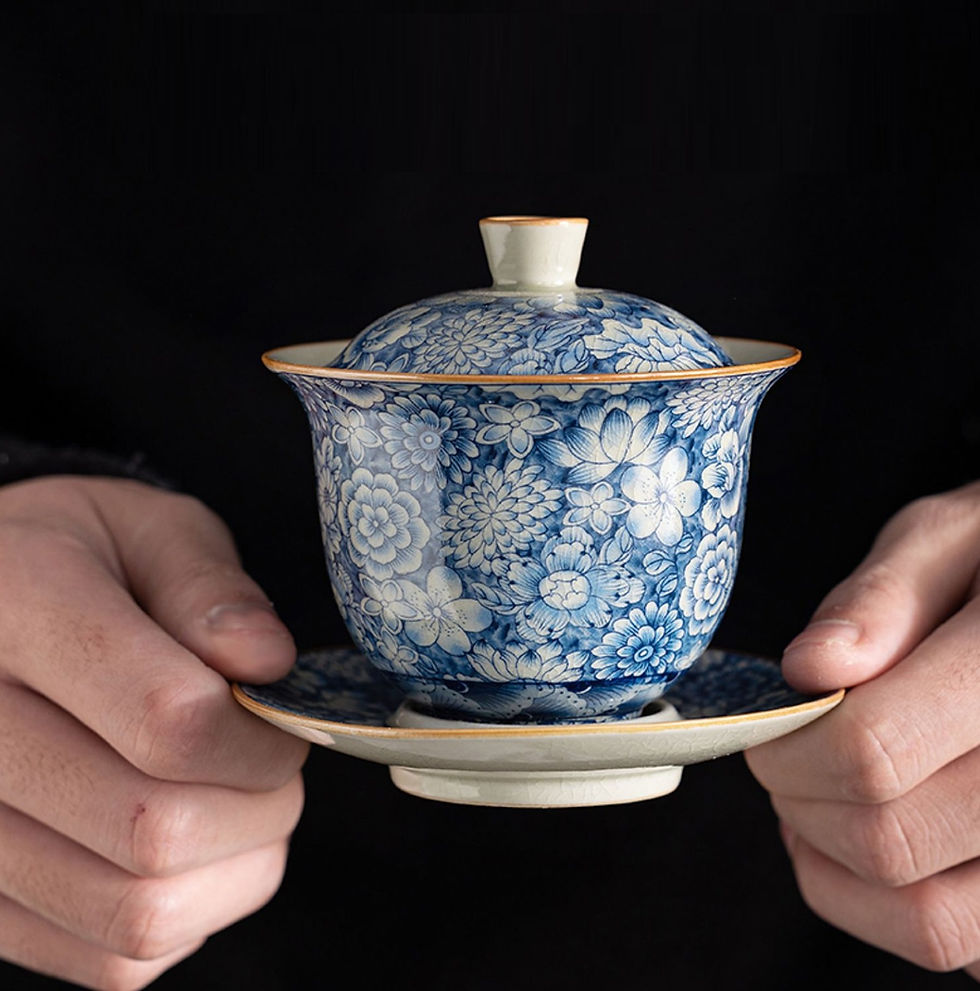 Thumbnail: Qinghua Flower Fireworks Gaiwan (160ml)