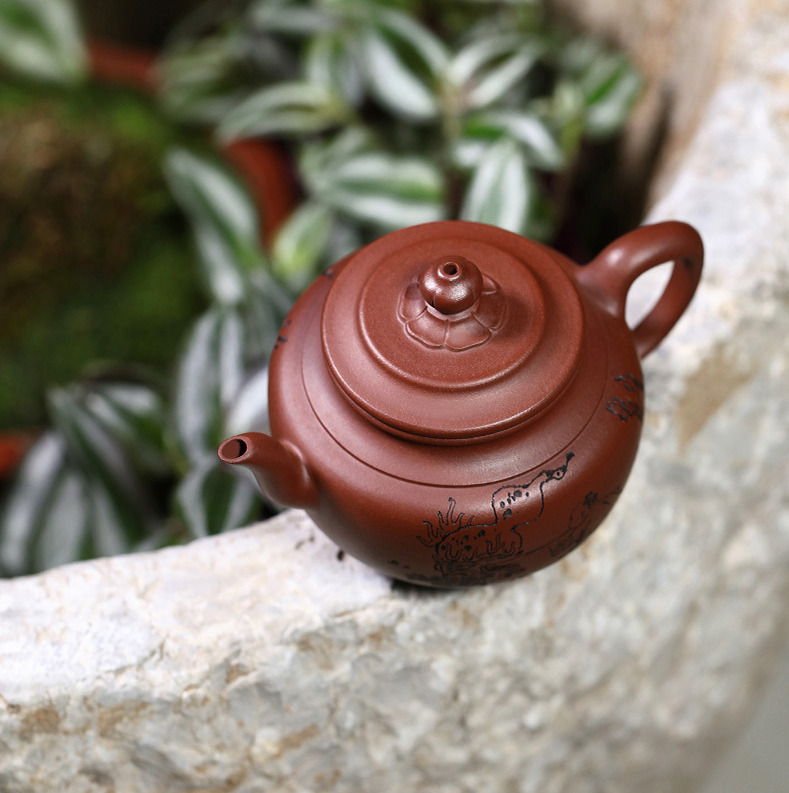 Thumbnail: Yixing Zisha Base Clay Stone Fire Teapot (150ml)