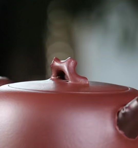 Thumbnail: Yixing Zisha Base Clay Aged Vine Hanwa Teapot (225ml) (Name Carving)